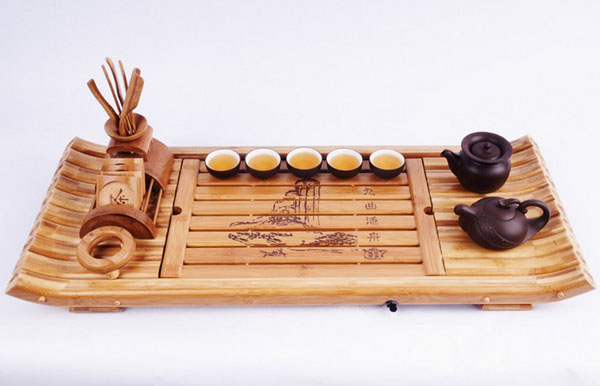 竹茶具，精美竹茶盤